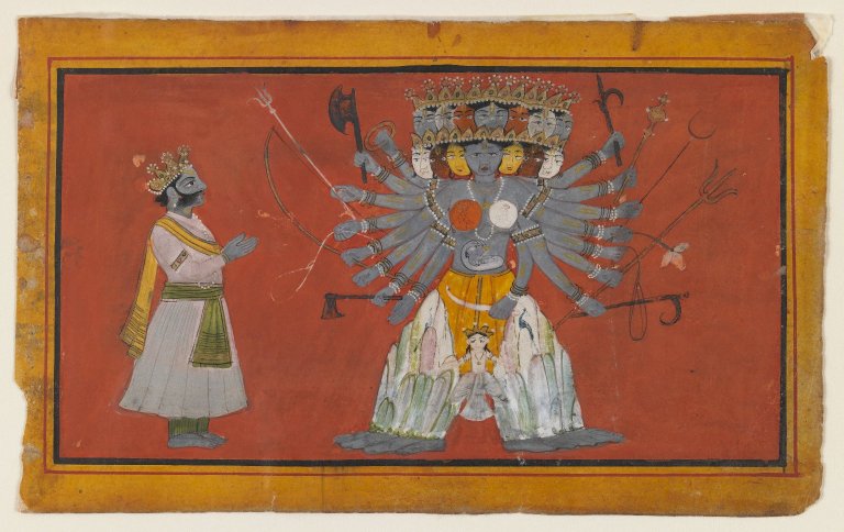 Krishna reveals the Vishwarupa